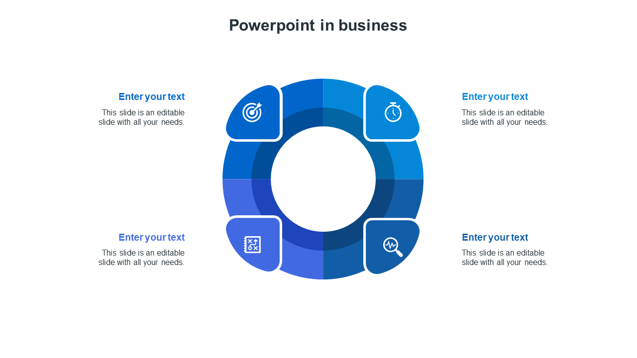 Free - Innovative PowerPoint In Business With Four Nodes